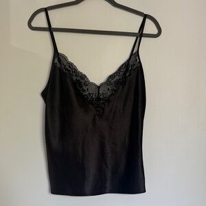 Black lace cami top